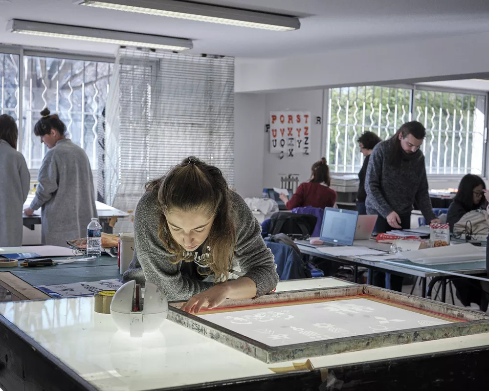 Atelier de sérigraphie (c) Myr Muratet / Esban